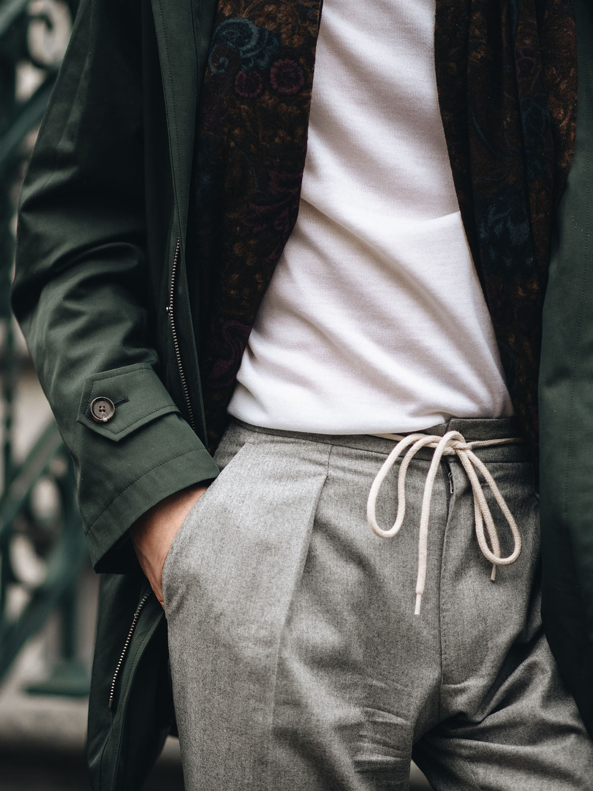 smart casual broek met touwtjes