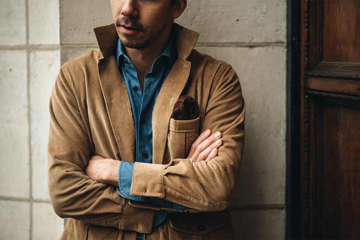 corduroy overshirt bruin