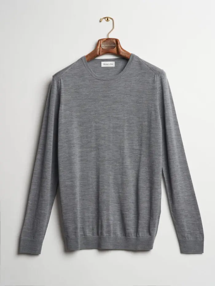 crewneck mid-grey mannen