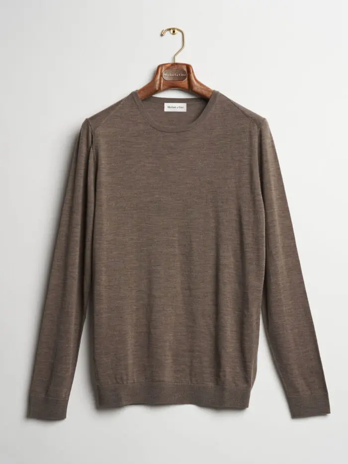 taupe crewneck