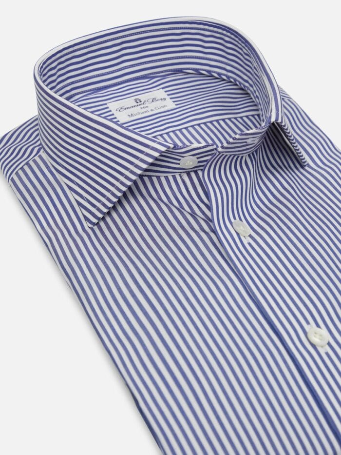 striped blue shirt