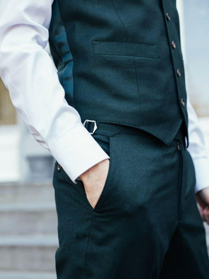 gilet en pantalon emerald groen