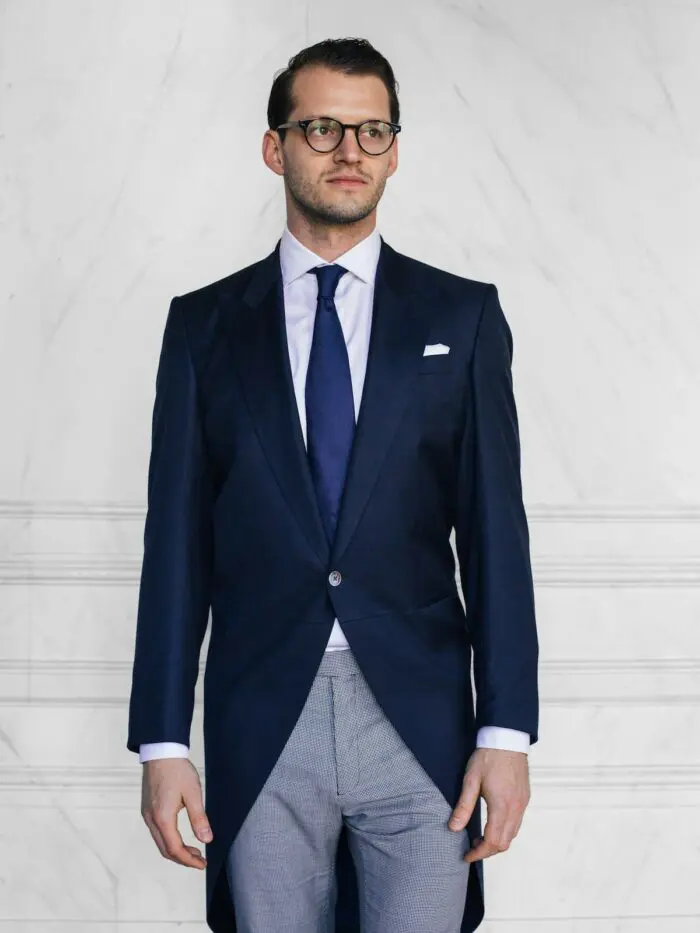 donkerblauwe jacquet