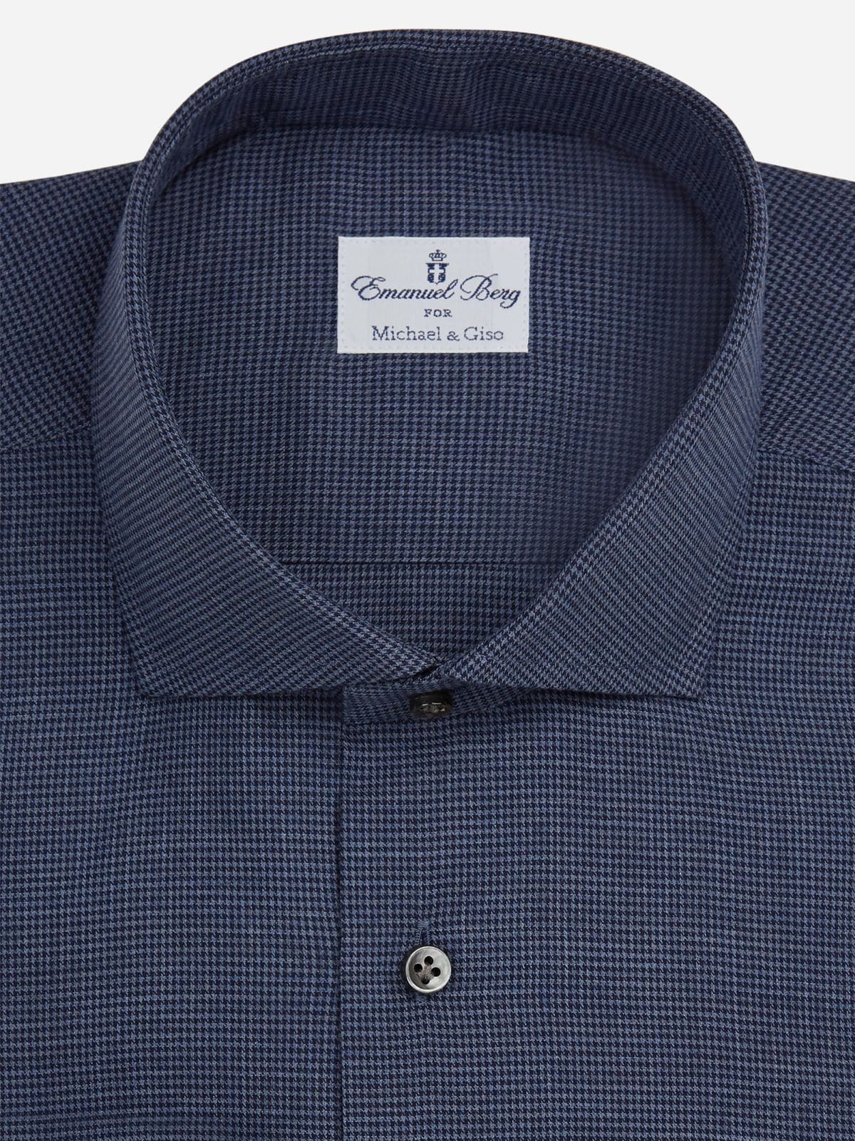 Emanuel Berg bespoke shirt blue