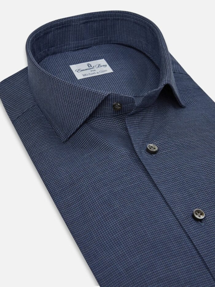 Tailored shirt plaid dark blue