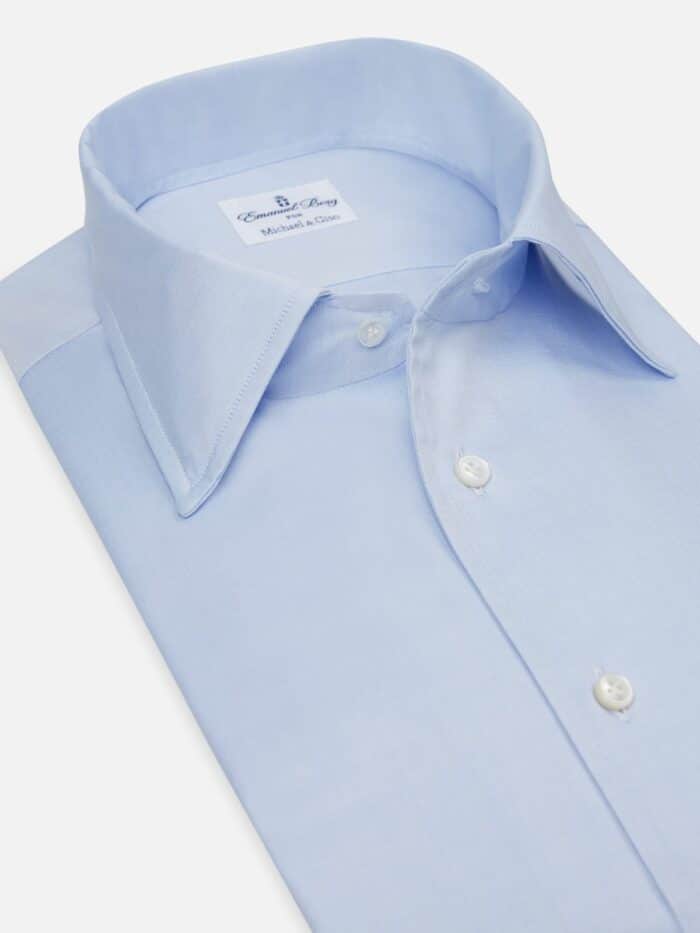 plain light blue custom shirt