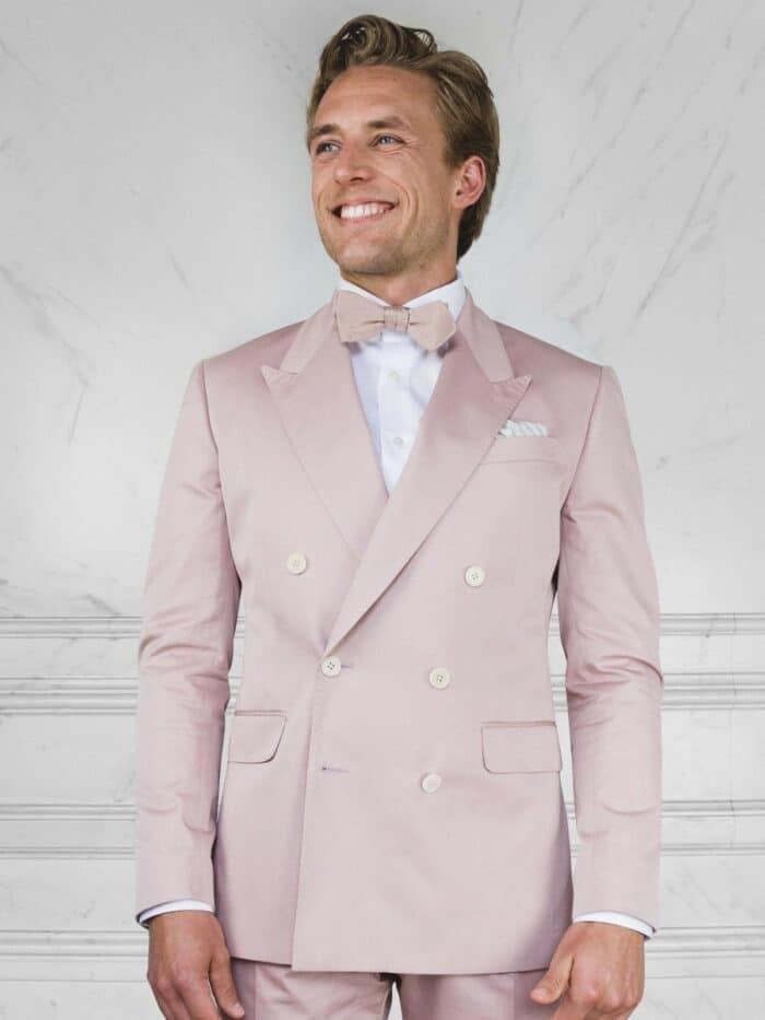 pastel roze katoenen pak