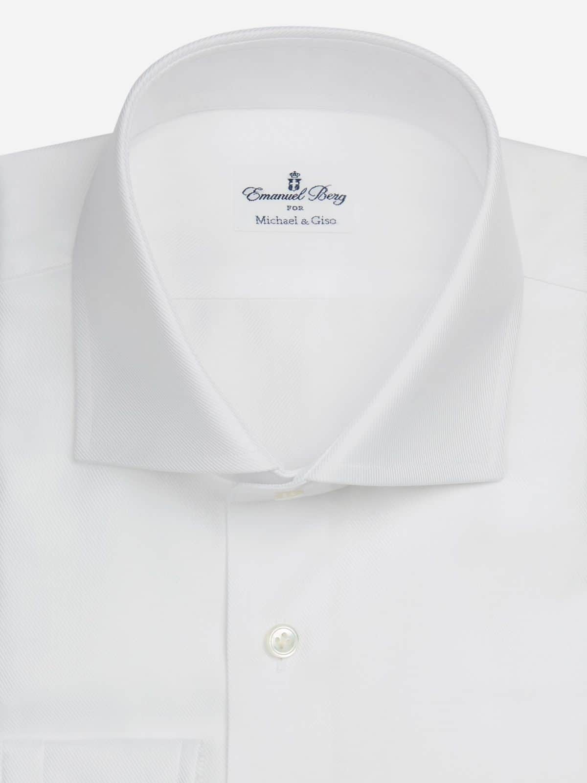 twill weave shirt white