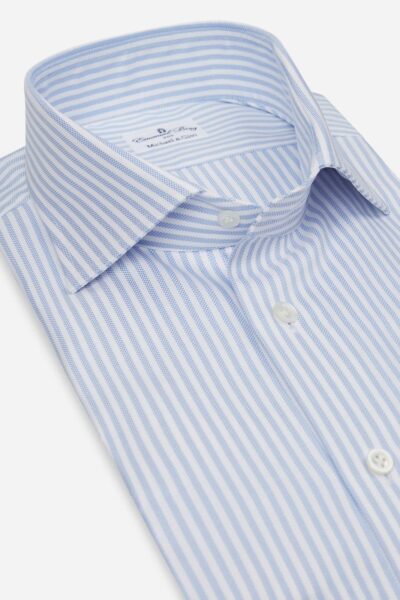 Summer bespoke shirt with extreme cut-away