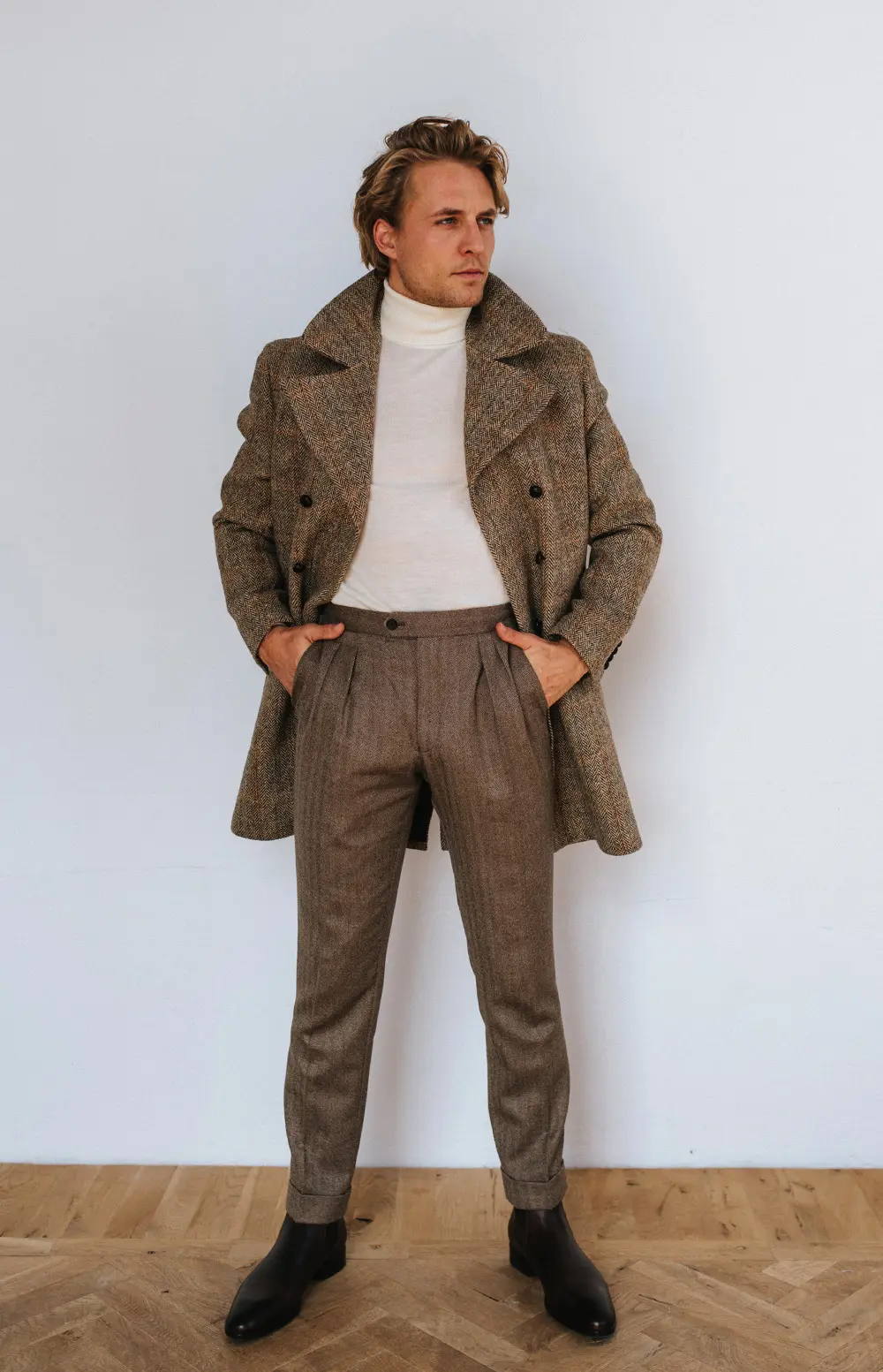 herringbone overjas