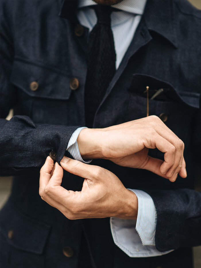 linnen overshirt details