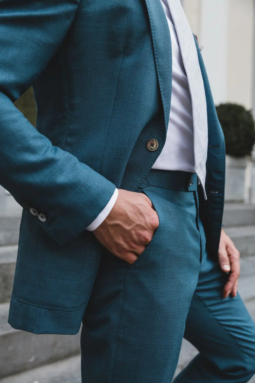 klassiek trouwpak details hemd | Michael & Giso
