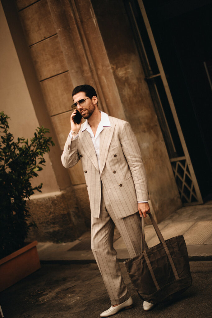 Pitti Uomo 104 Pinstripe suit double breasted | Michael & Giso