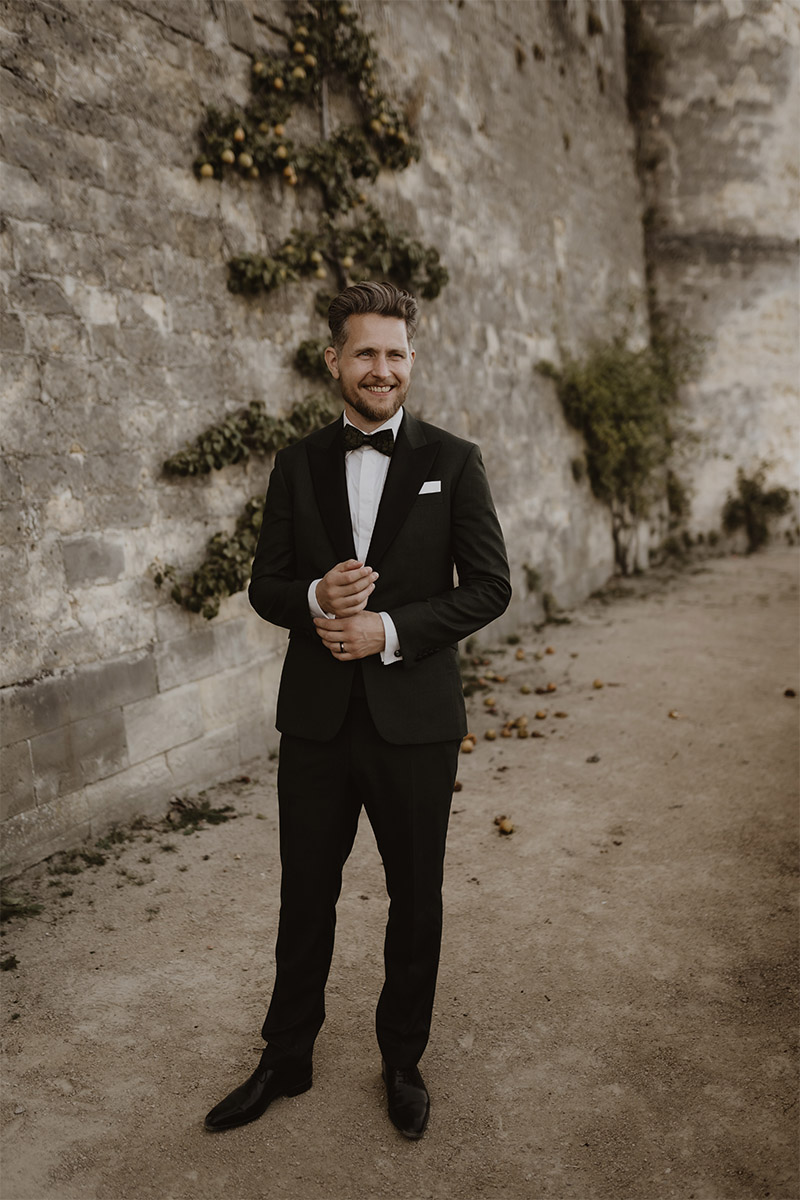 Classic tuxedo wedding