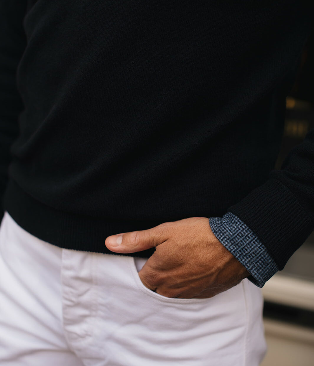 Navy Blue Zip Cashmere | Michael & Giso