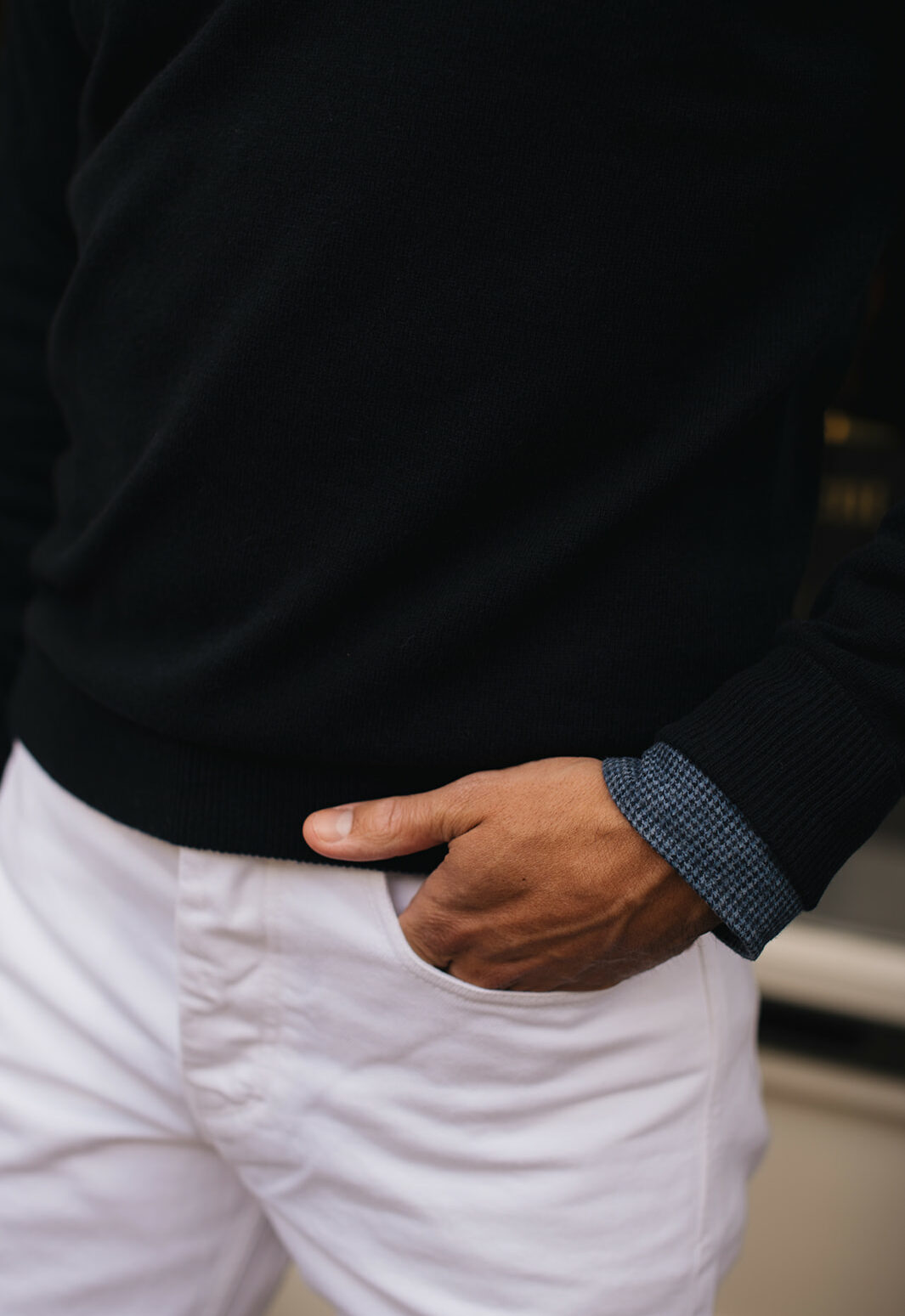 Navy Blue Zip Cashmere | Michael & Giso