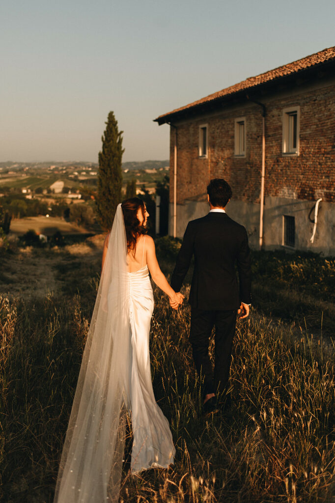 zonsondergang goldenhour trouwen italie | Michael & Giso